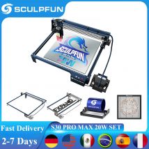 Set per incisore laser SCULPFUN S30 Pro Max Area di lavoro 935 * 905 mm con macchina per incisore laser CNC Air-assist da 20 W