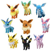 Eevee Family Peluche Pokemon Plush Toys Set - Sylveon Umbreon Vaporeon Flareon Pikachu Glaceon Stuffed Dolls Kids Xmas Gift
