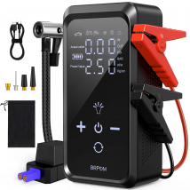 Arrancador de Coches Portátil con Compresor de Aire, Banco de Energía, Inflador de Neumáticos, Dispositivo de Arranque de 12V, Inflador de Neumáticos de 150 PSI