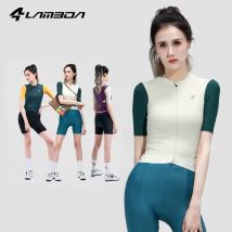 LAMEDA Damen Radtrikot 3-Taschen MTB-Fahrradshirt Sommer Schnelltrocknendes Fahrrad Kurzarm Hochfeste Rennradbekleidung