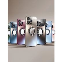 Luxury Glass Camera For Magesafe Magnetic Wireless Charge Case For iPhone 11 12 13 14 15 16 17 Pro Max Air Plus Shockproof Cover