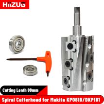 Makita KP0810 Makita DKP181 Spiral Helical Cutter Head, 82mm Cutting Length Wood Planer Thicknesser Cutterhead