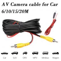 RCA Video Kabel Für Auto Rückansicht Kamera Universal 6/10/15/20 Meter Draht Für Anschluss Reverse kamera Auto Multimedia Monitor