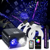 Luce stellare per tetto auto scintillante da 20 W con kit plafoniera a stella in fibra ottica con controllo APP per musica meteora RGB per soffitto cielo stellato