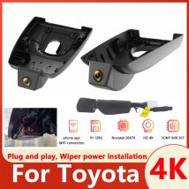 Cámara de salpicadero DVR para coche, grabadora 4K Plug and play para Toyota RAV4, XA50, XA40, XU80, 2016-2024/ Venza/ Harrier