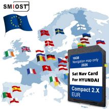 Navigations-GEN2-GPS-SD-Karte Compact 2.X für Hyundai H1 i20 Santa Fe Grand Santa Fe Tucson Auto-Mappe UK Europa 2026 Karten