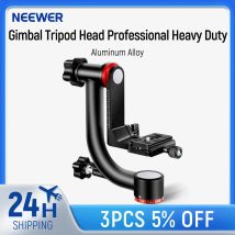 Neewer GM101 Cabezal de trípode cardán profesional de aleación de aluminio resistente con placa de liberación rápida, disparo panorámico de 360 grados