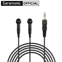Saramonic DK3A2 4m 3.5mm TRS Professional Stereo Dual Clip-On Condenser Lavalier Lapel Microphone for DSLRs Cameras Recorders