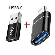 2 SZTUK Ładowarka USB 3.0 na typ C OTG Adapter złącza typu C na USB męski na typ c Adapter do komputera MacBook Samochodowy ipad USB
