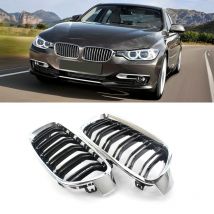 Chrom Gitter Auto Front Nieren Kühlergrill Dual Slat Grille Für BMW F30 F35 E90 E91 E36 F10 F18 F06