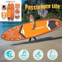 FunWater SUPFW50A 11'6" dmuchana deska SUP o udźwigu 200 kg |   System potrójnych płetw, antypoślizgowa deska EVA i gumka - 13,3 kg do surfowania