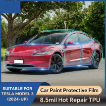 Película protectora de pintura de coche Invisible de TPU para Tesla Model 3 Highland 2024 2025-Up sujetador transparente antiarañazos pegatina PPF accesorios de coche