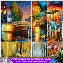 DIY 5D Harz Diamant Malerei mit Aufkleber Kits voller Bohrer Nacht Szene Öl Mosaik Hand eingelegte Strass Stickerei Home Decor