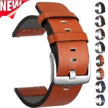 20 mm 22 mm Uhrenarmband Schnellverschluss-Lederarmband für Samsung Galaxy Watch 3 Active2 40 44 mm Huawei Watch GT 2 Uhrenarmband 24 18 mm