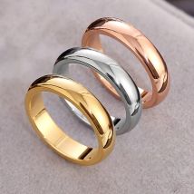 4MM Silber Gold Rose Gold Paar Hochzeit Ring Edelstahl männer Und frauen Hochzeit Ring Charme Schmuck jahrestag Geschenk