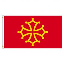 3x5Fts 90X150cm France Region Occitania Occitan Cross Flag