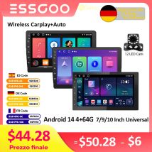 ESSGOO 2 Din Android Autoradio Carplay 7 9 10 pollici Lettore video multimediale per auto Radio
