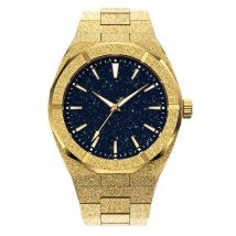 Herrenuhr, 50 m wasserdicht, Edelstahlarmband, kein Logo, MIYOTA 2035, Quarzwerk, Luxus-Sport, Business-Stil, Uhr, Geschenk