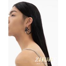 Schmuck, Cyberpunk Metal Gear, Ohrstecker, Punk-Kupferlegierung, Karnevalsfeier-Geschenk für Damen