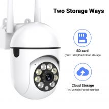 Telecamera di sicurezza WiFi wireless Boykeep da 4 pezzi, APP di facile durata, 1080P, visione notturna a colori, audio bidirezionale, 360 panoramica/inclinazione/zoom, tracciamento del movimento