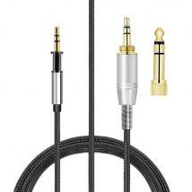 Replacement OFC 6.35mm Braided Cable Extension Cord Wire for Pioneer HDJ-700 HDJ-1500 HDJ-500 HDJ 700 1500 500 DJ Headphones