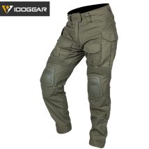 IDOGEAR G3 Kampfhose mit Knieschützern, taktische Hose Gen3 Range, grün, Baumwolle, Polyester 3201