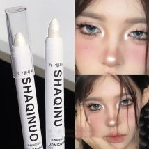 Matowy cień do powiek w sztyfcie Biały eyeliner Shimmer Silver Highlighter Pen
