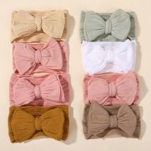 6 teile/satz Zufällige Farbe Bögen Stirnband für Neugeborene Turban Geknotet Haar Bands Weiche Elastische HeadWrap Kopfbedeckung Baby Haar Zubehör