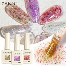CANNI Smalto per unghie gel Glitter Diamond Sparkle Collezione di colori Splendido colore HEMA FREE Soak Off UV LED Semi permanente AurorGel