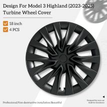 4PCS 18 ''Design della copertura della ruota per Tesla Model 3 Highland 2023-2025 Coprimozzi da 18 pollici Coprimozzo stile turbina Accessori di ricambio