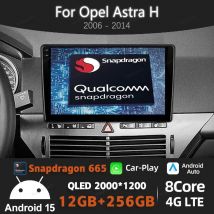 Android 15 Autoradio Für Opel Astra H 2006-2014 Multimedia Stereo Video Player Qualcomm QLED BT 4G WIFI GPS NAVI 2DIN LTE 5G