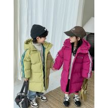 Winter-Kinder-Baumwoll-gepolsterte Jacke 2023, neue verdickte Langarm-Kapuzen-Baumwoll-gepolsterte Jacke für Jungen und Mädchen