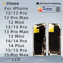CHOICE AA OLED For iPhone 12 13 13 Mini Display 3D Touch Screen Digitizer For 14 14 Plus 15 Pro Max 15 Plus LCD Replacement Part