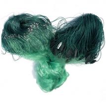 Tiefe 1,5 m bis 3 m, Fischernetz, Länge 90 m, faltbares Fischernetz, 25 mm–60 mm, Netz für Fische, 3 Schichten, grünes Monofilament-Nylon-Netzwerk