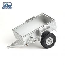 Maßstabszubehör TRX4M Utility-Anhänger mit Anhängerkupplung aus CNC-Aluminium für 1/18 RC Crawler TRX4-M Bronco Defender K10 High Trail