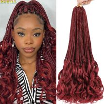 Französisch Locken häkeln Zöpfe Haar 18 Zoll vor gestreckte Hüpf zöpfe Haar lose gewellte Zöpfe Haar synthetisches Haar für schwarze Frauen