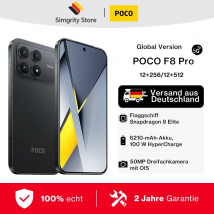 Globale Version POCO F8 Pro Snapdragon 8 Elite Prozessor Handy Smartphone 6,59" 120 Hz HyperRGB-Display 6210 mAh Akku 100 W HyperCharge IP68 POCO Telefon