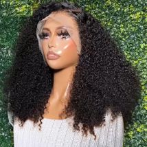 13x4 4X4 Ricci Corti Bob Anteriori Del Merletto Parrucche Dei Capelli Umani Per Le Donne Pre Pizzicate Bob Frontale Del Merletto Onda Profonda 100% Parrucca Dei Capelli Umani 16 18 In