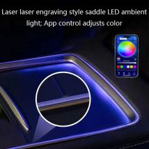 246 Farbe LED Sattel Licht für Tesla Modell 3/y Center Control Armlehne Box Radium Gravur Stil Umgebungs licht App Steuer farbe
