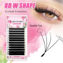 LAKANAKU Wimpern 8D W Form Volumen Wimpern Extensions 8D Vorgefertigte Volumen Fan Hochwertige Falsche Wimpern Liefert Extensions