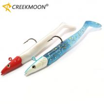 Jig Shad mit 10g Jig Kopf 5 Stück 11cm Soft T-Tails Köder Kit für See barsch Angel köder 5 Farben Köder Set für Salzwasser Süßwasser