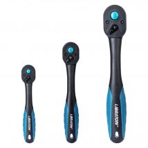 LIBRATON 72-Zahn-Ratschenschlüssel, Schnellspanner, Ratschengriff, umkehrbar, 1/4 Zoll, 3/8 Zoll, 1/2 Zoll Antrieb, Auto-Reparatur-Werkzeug, Heim-DIY-Werkzeuge