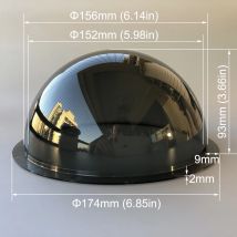 6 Zoll 174x93mm wasserdichte Acryl-Überwachungs kamera Kuppel gehäuse Abdeckung Sicherheits kuppel Schutz runde Hülle