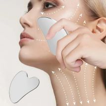 1PC Edelstahl Gua Sha Tool – Gesichts- und Körpermassagegerät, Hautstraffung, Schönheitsschaber (Lymphdrainage, Entspannung)