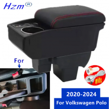Für Volkswagen Polo Armlehne box Für VW Polo 2019-2024 Auto Armlehne Lagerung Box Tasse halter Gewidmet Retrofit auto Zubehör