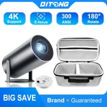 Projektor DITONG HY300 Plus HD przenośny projektor 4K Android LED Video Kino Domowe Telefon mini Projektor Filmowy HY300 pro