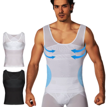 Männer Fitness Kleidung Abnehmen Kompression Weste Unterhemden Workout Taille Trainer Tank Tops Bauch Control Gewicht Verlust Sportswear