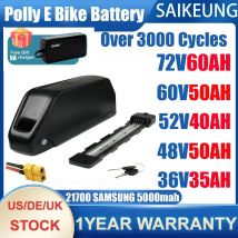 Elektrofahrrad-Batterie Unterrohr Hailong Polly DP7 48 V 52 36 60 72 V 20 25 30 Ah 35 40 50 Ah 60 Ah 3000 W 21700 Lithium-Batterie