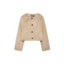 2024 einfarbiges Rundhals ausschnitt kurzes Verbund fell einteiliges Fell Herbst und Winter neue Lamm wolle warmer weiblicher Winter