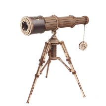 Robotime ROKR Telescopio monoculare Puzzle in legno 3D Gioco di assemblaggio Giocattoli per bambini Adolescenti Regalo di compleanno per adulti
